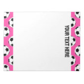 Voetbalpatroon Roze Notitieblok (Voorkant)
