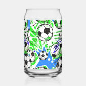 voetbalpatroonstijl blikvorm glas (Achterkant)