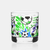 voetbalpatroonstijl whisky glas (Achterkant)
