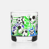 voetbalpatroonstijl whisky glas (Rechts)