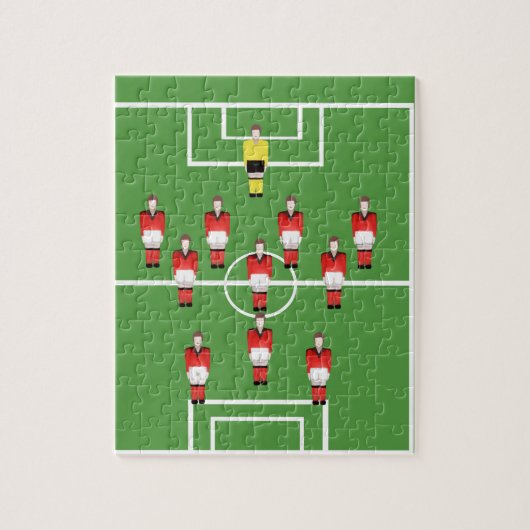 voetbalploeg, footballs spelers legpuzzel (Verticaal)