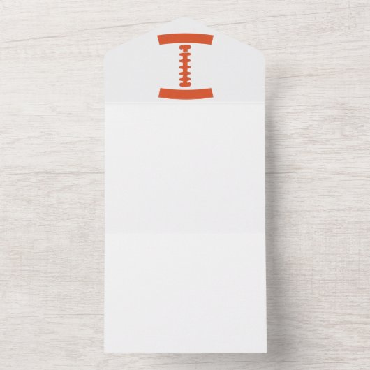 Voetbalprint Kostuum Voetbal Dag regby Liefhebbers All In One Uitnodiging (Binnen)