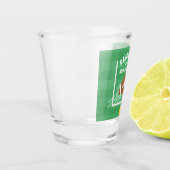 Voetbalpunt na staanders shot glas (Links)