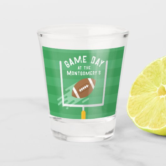 Voetbalpunt na staanders shot glas (Voorkant)