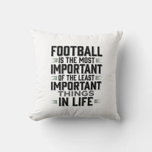 Voetbalquote Vintage typografie shirt ontwerp_1 Kussen