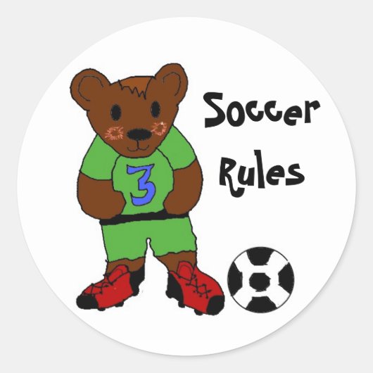 Voetbalregels Ronde Sticker (Voorkant)