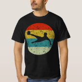 voetbalretro  silhouette 70s t-shirt (Voorkant)