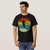 voetbalretro silhouette 70s t-shirt (Voorkant volledig)