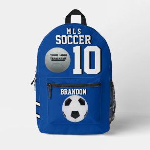 Voetbalrugzakken Blauw Gepersonaliseerde Speler GO Bedrukte Rugzak