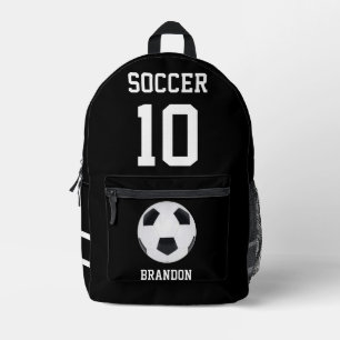 Voetbalrugzakken Zwart Gepersonaliseerde Speler Go Bedrukte Rugzak
