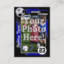 Voetbalruilkaart, Blauwe Lg Zakelijke Kaartgrootte