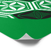 voetbalsacrale geometrie groen poster (Hoek)