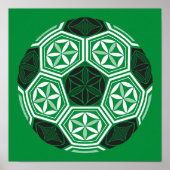 voetbalsacrale geometrie groen poster (Voorkant)