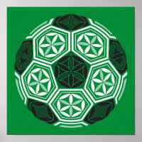 voetbalsacrale geometrie groen