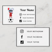 Voetbalscheidsrechter Athletic Simple Social Media Visitekaartje (Voorkant / Achterkant)