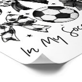 Voetbalshirt In Mij Era van Voetbalmeisje Retro Gr Poster (Hoek)