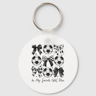 Voetbalshirt In Mijn Voetbalmeisje Tijdperk Retro Sleutelhanger