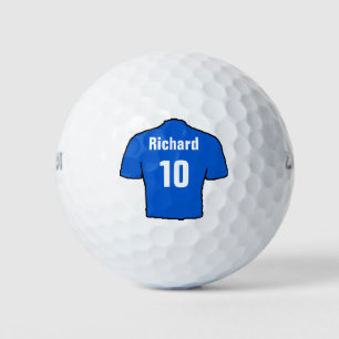 Voetbalshirt met naam en nummer golfballen