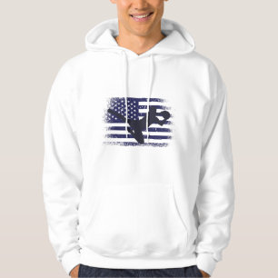 Voetbalshirt met vlag van de VS Hoodie