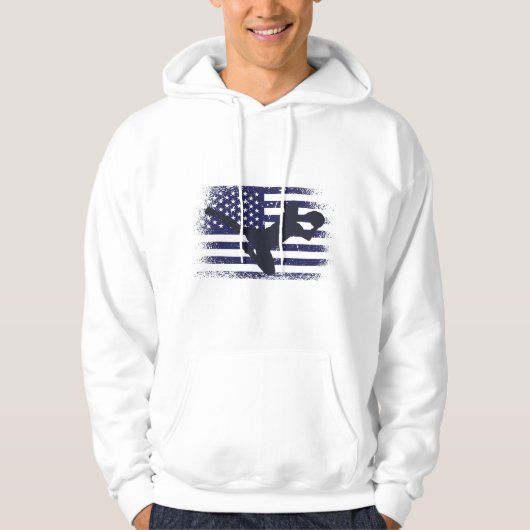 Voetbalshirt met vlag van de VS Hoodie (Voorkant)