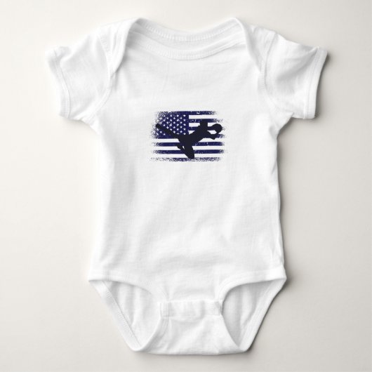Voetbalshirt met vlag van de VS Romper (Voorkant)