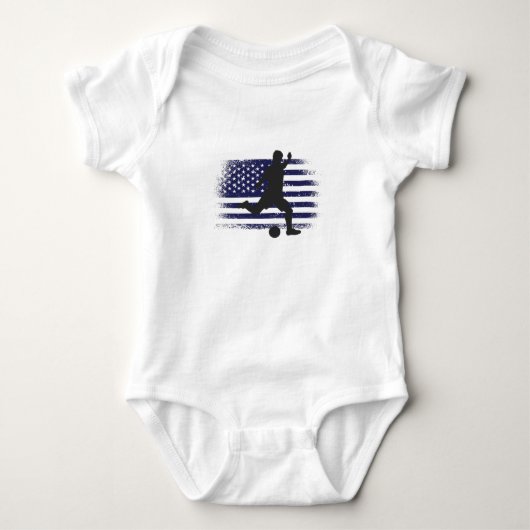 Voetbalshirt met vlag van de VS Romper (Voorkant)