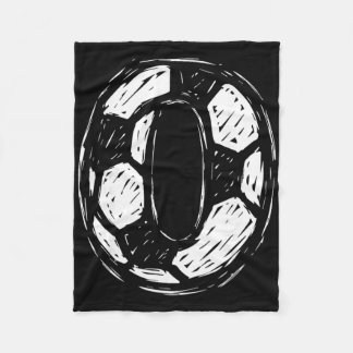 Voetbalshirt Nummer 0 Geschetst Voetbal Ll Stijl S Fleece Deken