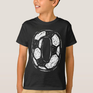 Voetbalshirt Nummer 0 Geschetst Voetbal Ll Stijl S T-shirt
