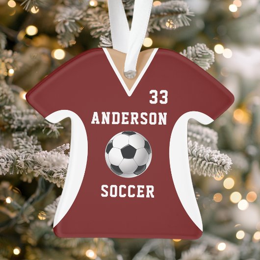Voetbalshirt sportteam uniform maroon ornament