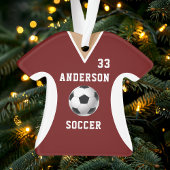Voetbalshirt sportteam uniform maroon ornament