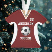 Voetbalshirt sportteam uniform maroon ornament