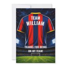 Voetbalshirt Verjaardag Bedankt Kaart