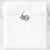 Voetbalsnelheidskunst Ronde Sticker (Tas)