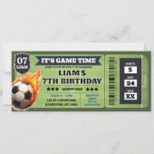 Voetbalspel Verjaardag Boy Ticket (Voorkant)