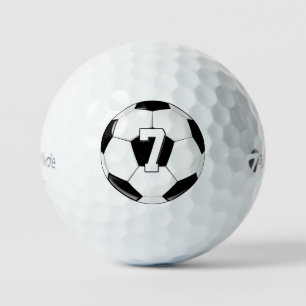Voetbalspeler aangepast nummer of letter gepersona golfballen