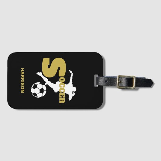 Voetbalspeler - Aangepaste afbeelding Bagagelabel (Voorkant (horizontaal))
