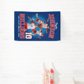Voetbalspeler Aangepaste Foto Retro Bootleg Sport Spandoek (Insitu)