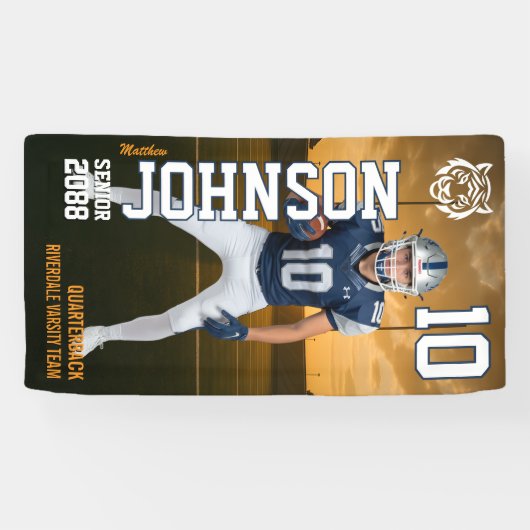 Voetbalspeler Aangepaste sport seniorenavond Spandoek (Horizontaal)