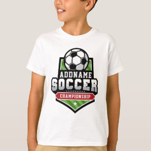 Voetbalspeler aanpassen ADD TEXT Universiteitsteam T-shirt