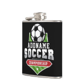 Voetbalspeler aanpassen ADD TEXT Varsity Team Spel Heupfles (Links)