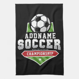 Voetbalspeler aanpassen ADD TEXT Varsity Team Spel Theedoek