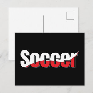 Voetbalspeler Abstract Swish - Woord Kunst Briefkaart