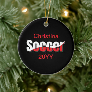 Voetbalspeler Abstract Swish - Woord Kunst Keramisch Ornament