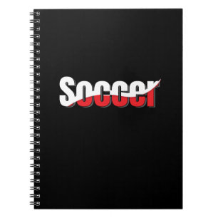 Voetbalspeler Abstract Swish - Woord Kunst Notitieboek