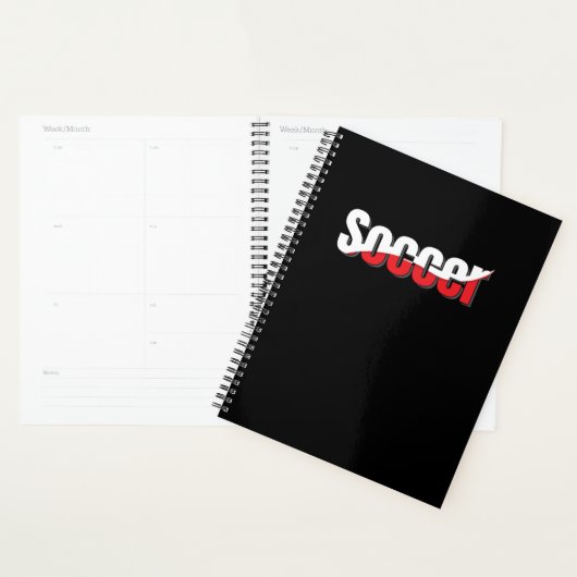 Voetbalspeler Abstract Swish - Woord Kunst Planner (Display)
