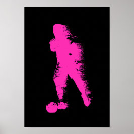 Voetbalspeler - Abstracte Waterverf Kunst Poster