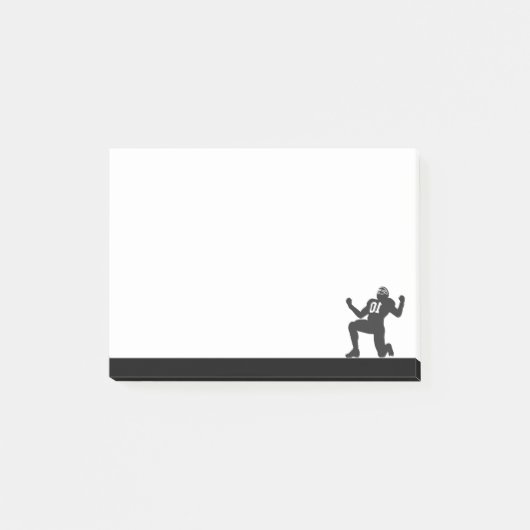 Voetbalspeler Atleet Sport Silhouet Post-it® Notes (Voorkant)