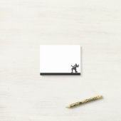 Voetbalspeler Atleet Sport Silhouet Post-it® Notes (Op bureau)