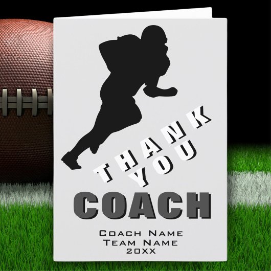 Voetbalspeler Bedankt Coach Kaart