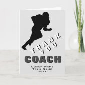 Voetbalspeler Bedankt Coach Kaart (Voorkant)